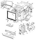 Section Diagram and Parts List for RH758G*J3  Hotpoint Range