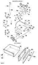 GAS CONROL ASSEMBLY Diagram and Parts List for RGH946GEJ8  Hotpoint Range
