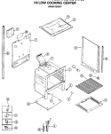 HI / LOW COOKING CENTER Diagram and Parts List for RGH846GEJ1  Hotpoint Range
