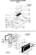 HI / LOW COOKING CENTER Diagram and Parts List for RGH846GEJ1  Hotpoint Range