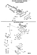 HI / LOW COOKING CENTER Diagram and Parts List for RGH846GEJ1  Hotpoint Range
