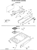 HI / LOW COOKING CENTERS Diagram and Parts List for RGH647GEJ1  Hotpoint Range