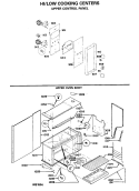 HI / LOW COOKING CENTERS Diagram and Parts List for RGH647GEJ1  Hotpoint Range
