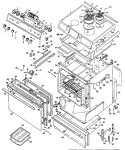 Section Diagram and Parts List for RS742*J6  Hotpoint Range