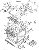 LOWER OVEN Diagram and Parts List for RK962G*K3  Hotpoint Microwave Oven Combo