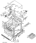Section Diagram and Parts List for RK747G*J4  Hotpoint Wall Oven