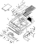 Section Diagram and Parts List for RS779G1J5  Hotpoint Range