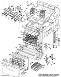 Section Diagram and Parts List for RB536*J5  Hotpoint Range