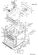 LOWER OVEN Diagram and Parts List for RK777G*J5  Hotpoint Wall Oven