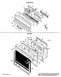 CONTROL Diagram and Parts List for RK767G*J4  Hotpoint Wall Oven