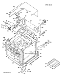 UPPER OVEN Diagram and Parts List for RK767G*J4  Hotpoint Wall Oven