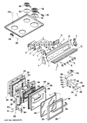 Section Diagram and Parts List for RF724GH1  Hotpoint Range