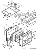 Part Location Diagram of WB36X0671 GE Black GLASS