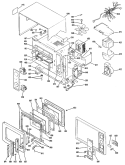 Section Diagram and Parts List for RE53C002  Hotpoint Microwave