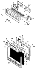 Section Diagram and Parts List for RJ742G*J5  Hotpoint Wall Oven