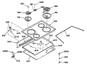 Section Diagram and Parts List for RF725GL3  Hotpoint Range