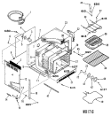 Section Diagram and Parts List for RF725GL3  Hotpoint Range