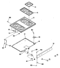 Section Diagram and Parts List for RGB751GEL1  General Electric Range