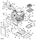 Section Diagram and Parts List for RGB751GEL1  General Electric Range