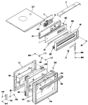 Section Diagram and Parts List for RGJ515GEL4  Hotpoint Wall Oven