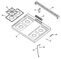 Section Diagram and Parts List for RGS525GEN1  Hotpoint Range