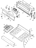 Section Diagram and Parts List for RGB744GEN1  Hotpoint Range