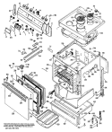 Part Location Diagram of WB62X5364 GE COOKTOP White