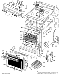 Section Diagram and Parts List for RB532G*N1  Hotpoint Range