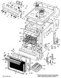 Section Diagram and Parts List for RB632G*N1  Hotpoint Range