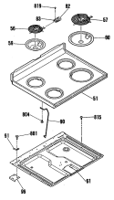 Section Diagram and Parts List for RB754N1  Hotpoint Range