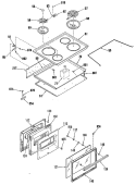 Section Diagram and Parts List for RF615GL2  Hotpoint Range