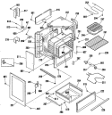 Section Diagram and Parts List for RB757GN1  Hotpoint Range