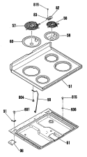 Section Diagram and Parts List for RB767GN1  Hotpoint Range