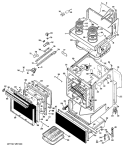 Section Diagram and Parts List for RH758G*M1  Hotpoint Range