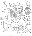 Section Diagram and Parts List for RB740GM2  Hotpoint Range