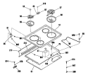 Section Diagram and Parts List for RF725GL8  Hotpoint Range