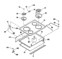 Section Diagram and Parts List for RF615GL3  Hotpoint Range