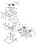 Section Diagram and Parts List for RS734GN1  General Electric Range