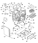 Section Diagram and Parts List for RS504N1  Hotpoint Range