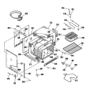 Section Diagram and Parts List for RF725GL9  Hotpoint Range