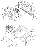 Section Diagram and Parts List for RGB745GEN1  Hotpoint Range