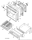 Section Diagram and Parts List for RGB745GEN1  Hotpoint Range