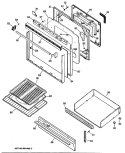 Section Diagram and Parts List for RGB746GEN1  Hotpoint Range