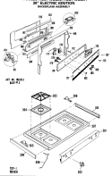 30" ELECTRIC IGNITION Diagram and Parts List for RGB746GEJA  Hotpoint Range