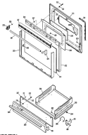 Section Diagram and Parts List for RGB529GEP1  Hotpoint Range