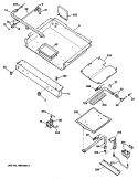 Section Diagram and Parts List for RGB747GEP1  Hotpoint Range