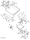 Section Diagram and Parts List for RGB629GEP1  Hotpoint Range