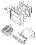 Section Diagram and Parts List for RGB629GEP1  Hotpoint Range