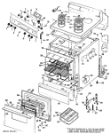 Section Diagram and Parts List for RB636*N4  Hotpoint Range