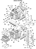 Section Diagram and Parts List for RK746GP1  Hotpoint Wall Oven